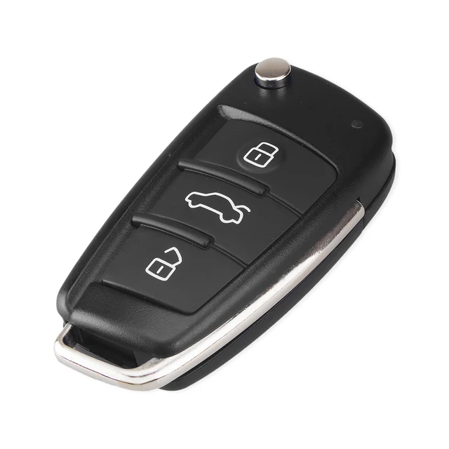 KEYYOUเปลี่ยนพับ 3 ปุ่มรีโมทกุญแจรถFobสำหรับAudi Q7 A3 A4 A6 A6L A8 TT 2008 2009 Key Fobกรณี 3