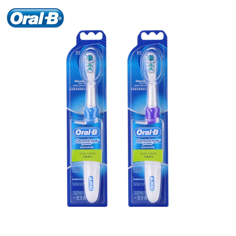Oral B электрическая зубная щетка сменная Cross Action на батарейках электрические