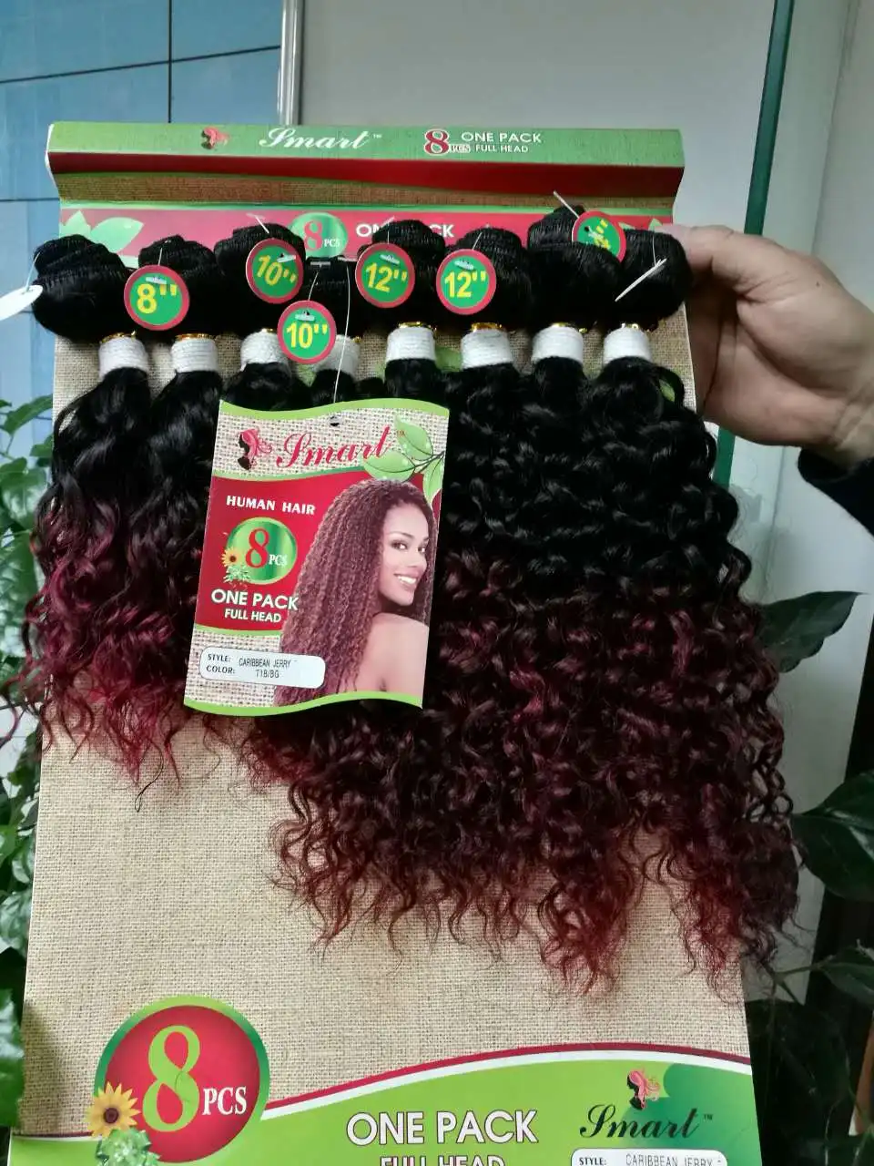 Полное Глава 8 шт. бразильские волосы пряди волос курчавые переплетения бразильский волос Необработанные бразильский вьющиеся волосы - Цвет: #3