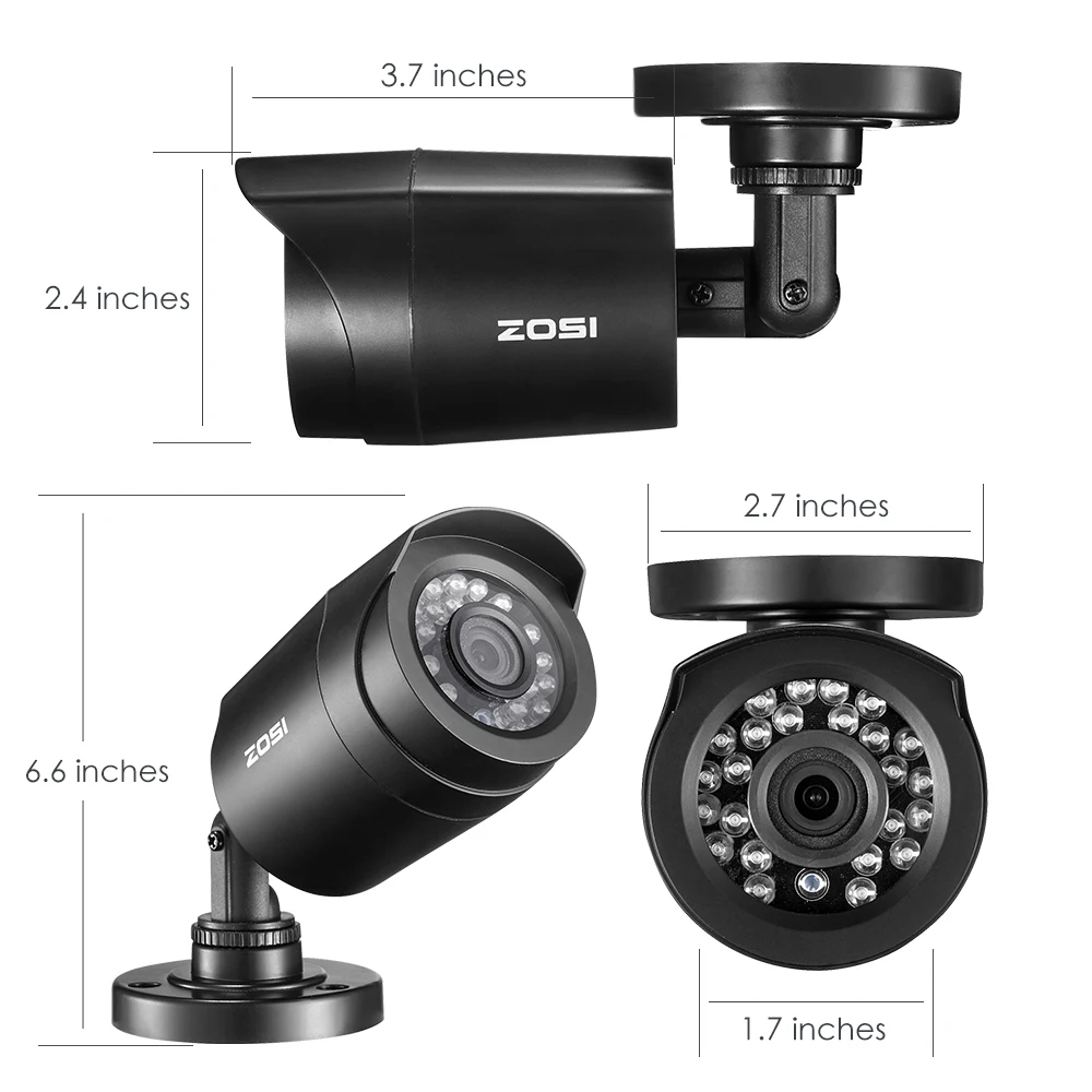 ZOSI 8CH 1080P HD-TVI DVR чехол 6 шт HD ночного видения наружная камера безопасности 2MP Bullet камера видео DVR комплект система видеонаблюдения