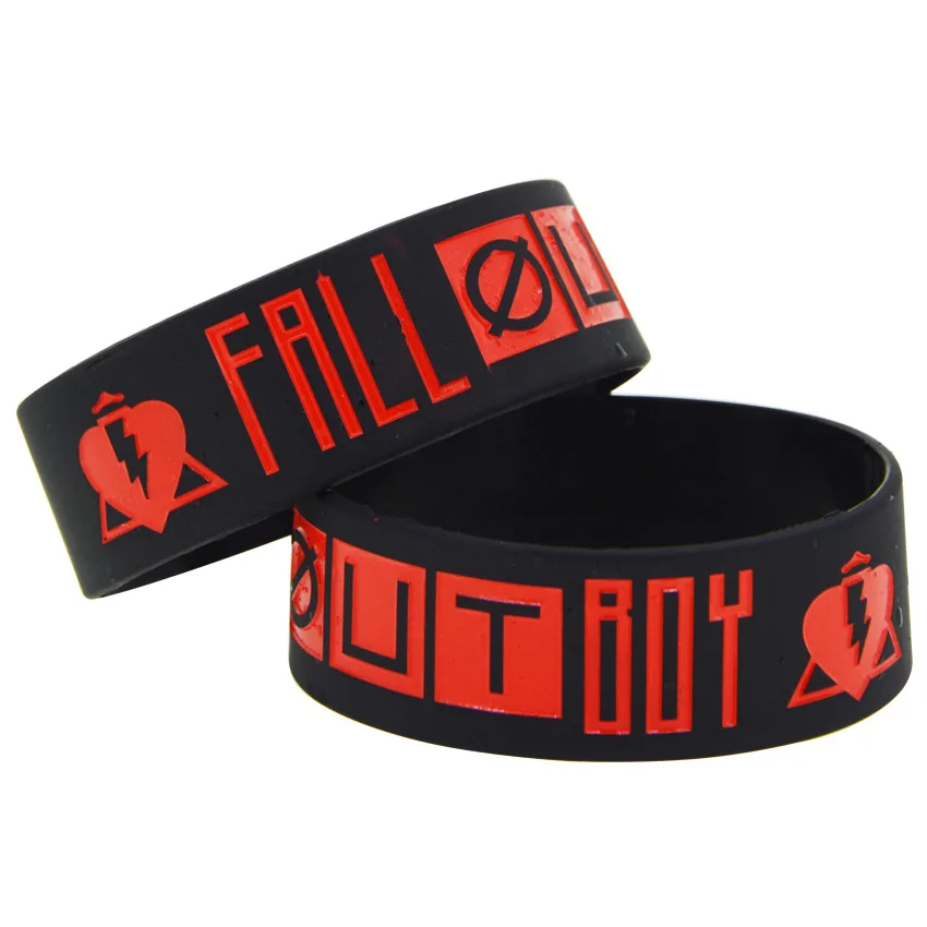 

1piece Fall Out Boy Silicone Adult Size Bracelet Wristband