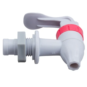 

KSOL Hot Sale White Red Push Type Plastic Replacement Water Dispenser Tap Faucet