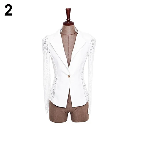 

Women's Elegant Coat Lace Splicing Slim Suit Jacket Fashion Casual Outerwear