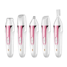 5-в-1 Для женщин удаления волос Бритва USB Перезаряжаемые электрическая строгальная машина мини-триммер бритвы для бровей лица