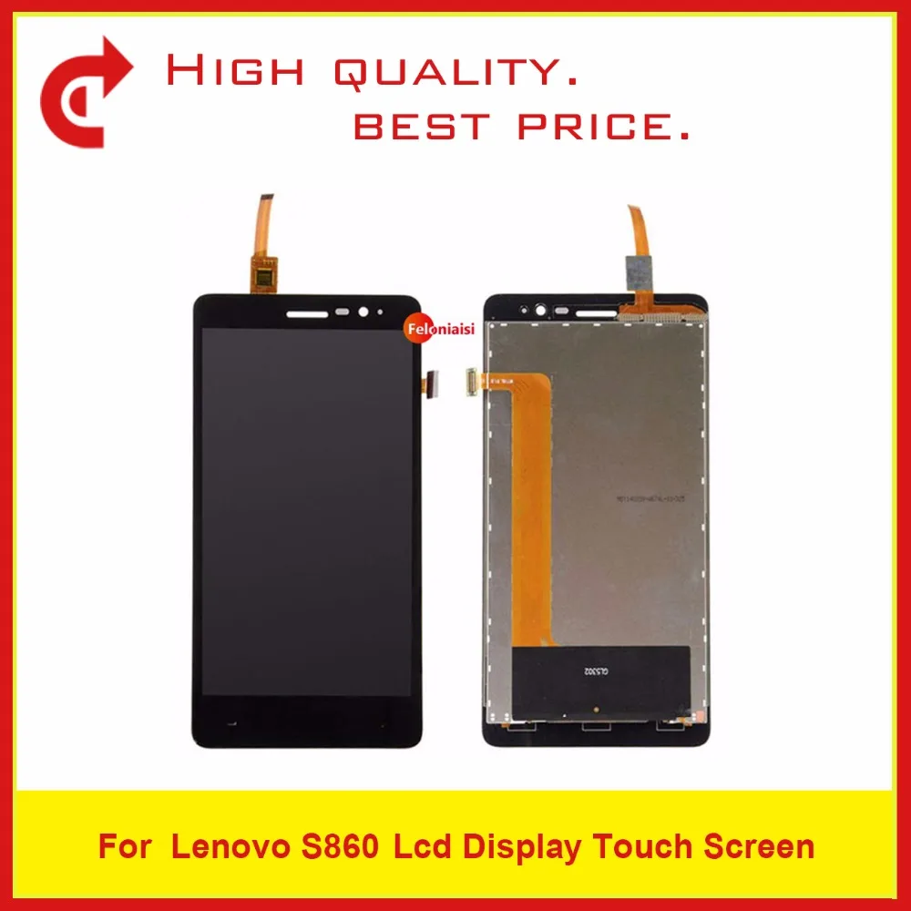 

High Quality 5.3" For Lenovo S860 LCD Display With Touch Screen Digitizer Sensor Panel Assembly Complete Free Shipping