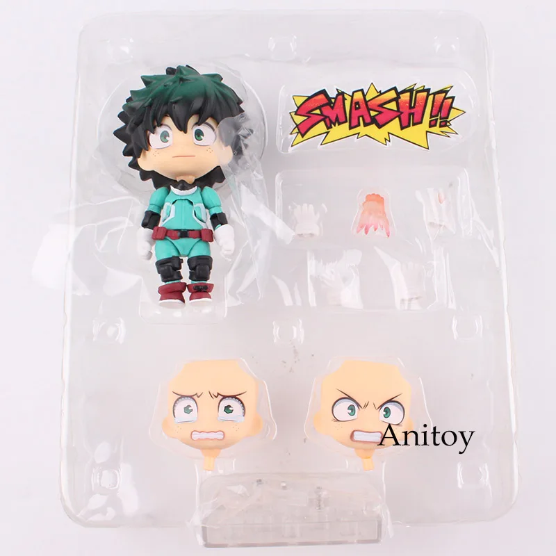 Фигурка My Hero Academy Bakugou Katsuki& Midoriya Izuku Nendoroid 686/705 ПВХ Boku No Hero Academy фигурка коллекционная игрушка - Цвет: Midoriya in bag