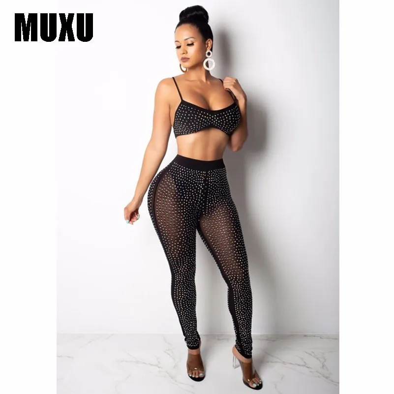 black glitter 2 piece