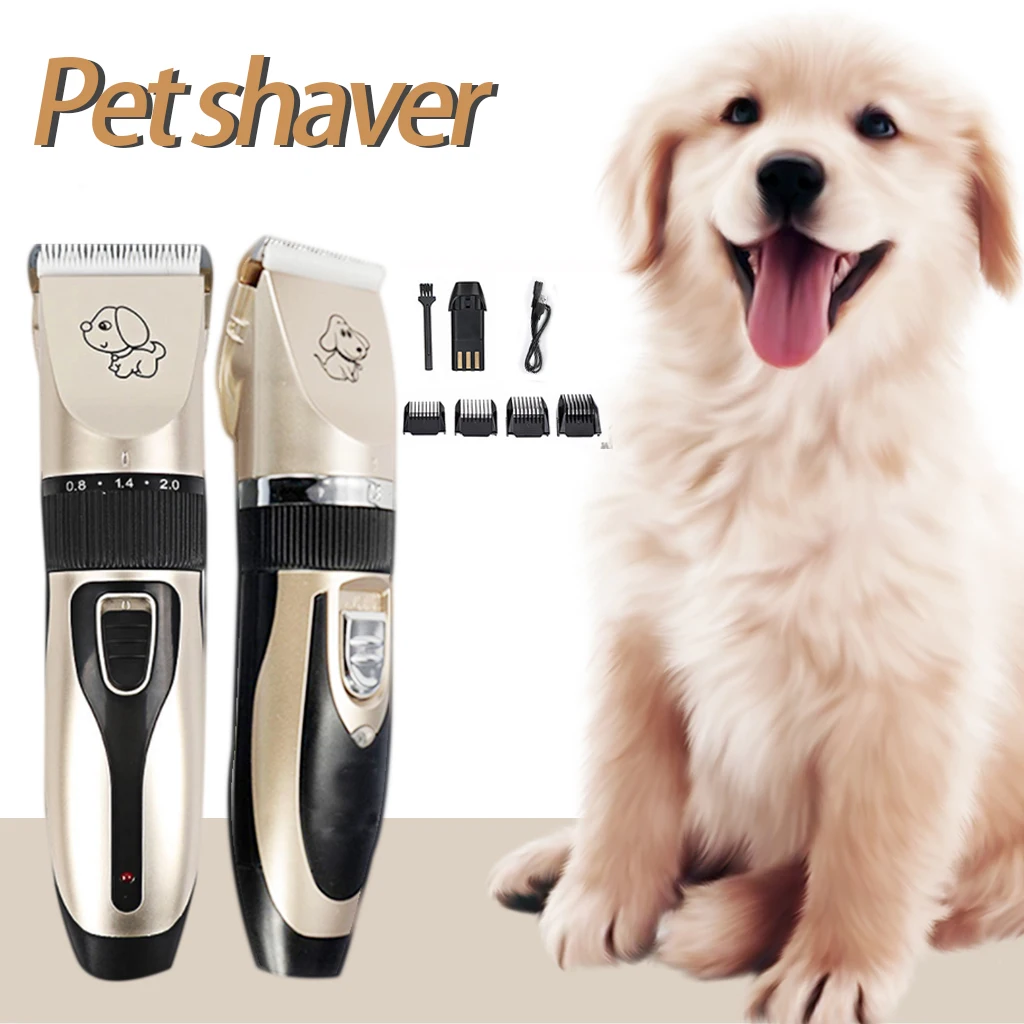 Günstig 2018 wiederaufladbare Low Noise Pet Haar Clipper Remover Cutter Grooming Katze Hund Haar Trimmer Elektrische Haustiere Haar Cut Maschine