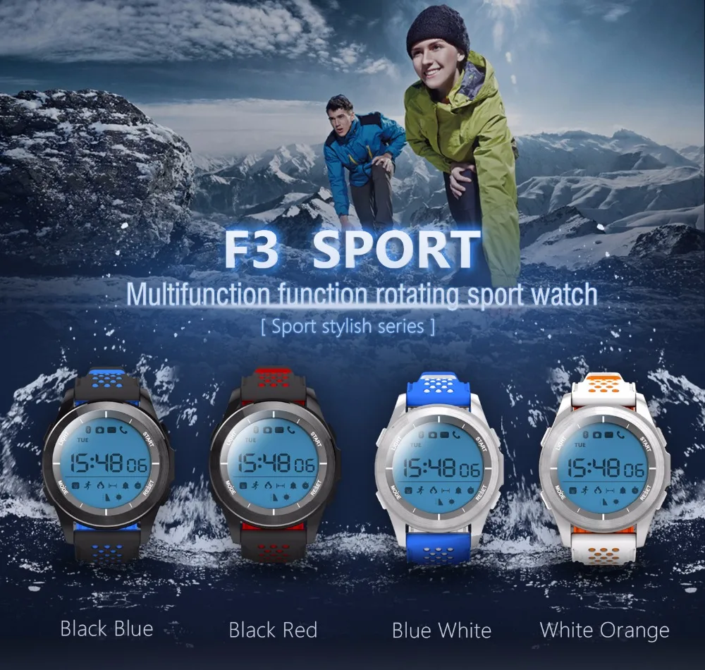 EnohpLX новейшие умные часы F3 IP68 водонепроницаемый открытый фитнес-трекер практичные устройства напоминание pk smartwatch zd09 a1 kw18