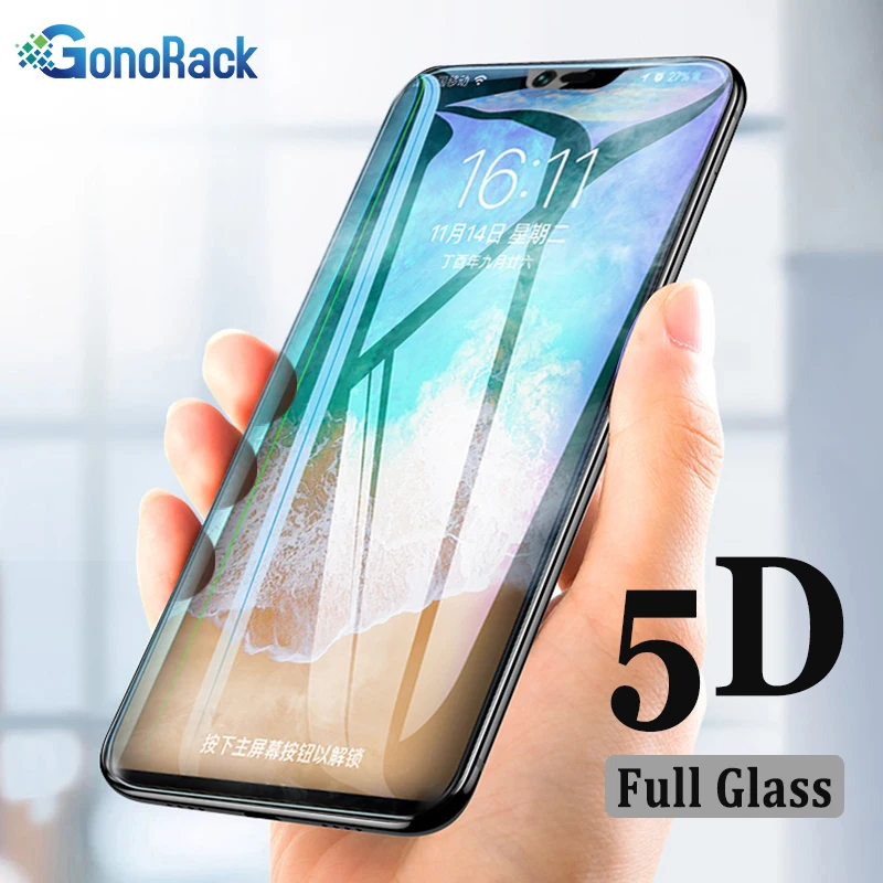 

GonoRack 5D Edge Glass for oppo Realme 2 A3S A5 Tempered Glass Screen Protector for OPPO F1S F3 F5 F7 F9 Realme2 Protective Film