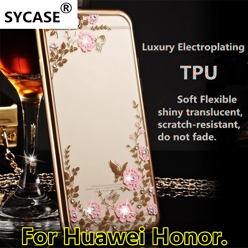 SYCASE Secret Garden case for Huawei Honor 3C 4X 4A 5C 5X 6 8 9 Lite 6X 7 V8 V9 6A Diamond Plating TPU Phone Case |