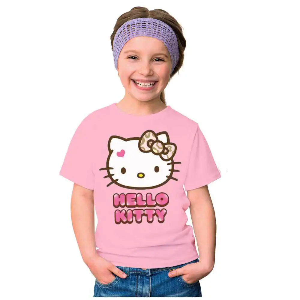 kids girl hello kitty t shirt red/yellow/pink 3colors toddler kitty