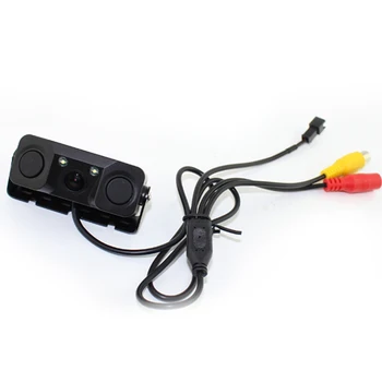 

PZ451 3 In 1 Car Reversing Kit Video Parking Sensor Backup Rear Smart View Camera Radar Detector Sensors Buzzer Alarm