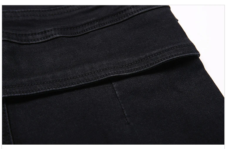Sokotoo Для женщин Экстра Высокая талия заклепки узкие Джеггинсы Большие Размеры черный синий серый стрейч джинсы брюки
