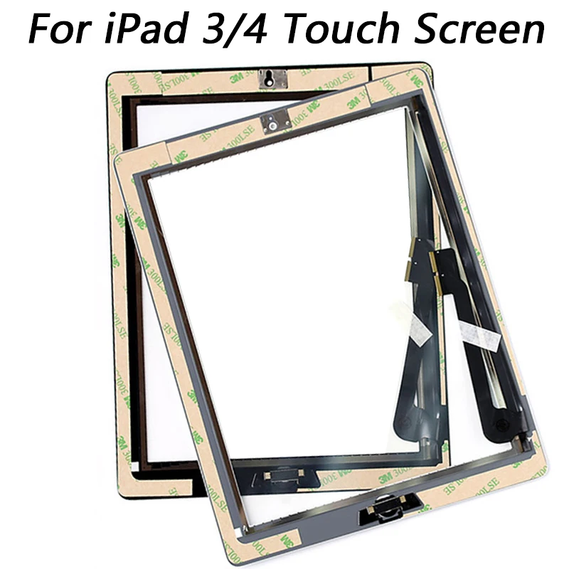 

For ipad 3 A1416 A1430 A1403 for iPad 4 A1458 A1459 A1460 Touch Screen Replacement with Home Button Camera Holder Adhesive