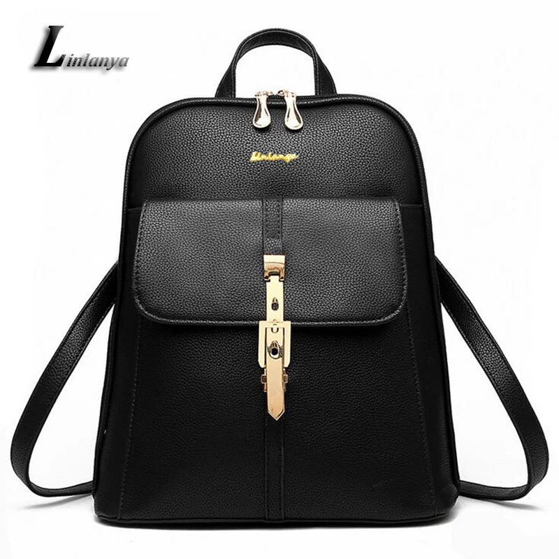 Women All match White Rucksack Female Pu Leather Backpack Mochila