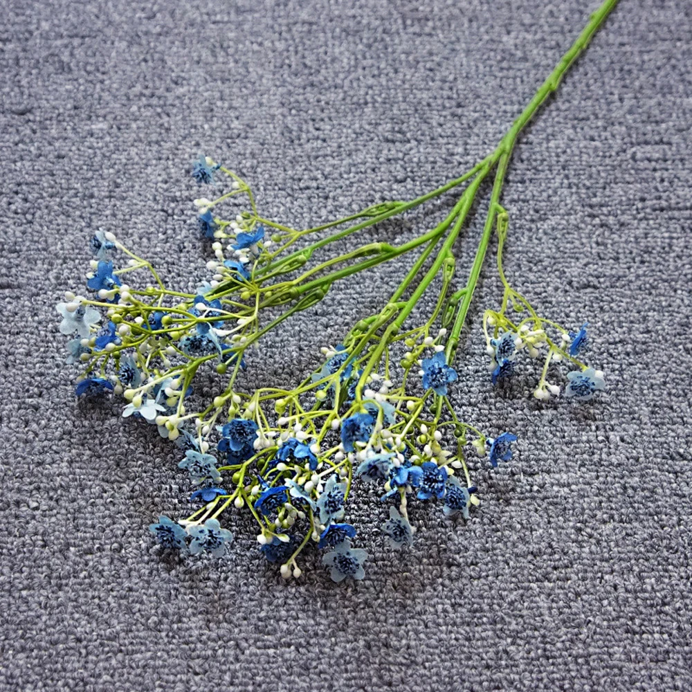 1 шт. Искусственные цветы Пластиковые искусственные цветы Гипсофила Diy цветок для украшения Свадебные украшения венок вечерние принадлежности - Цвет: Blue