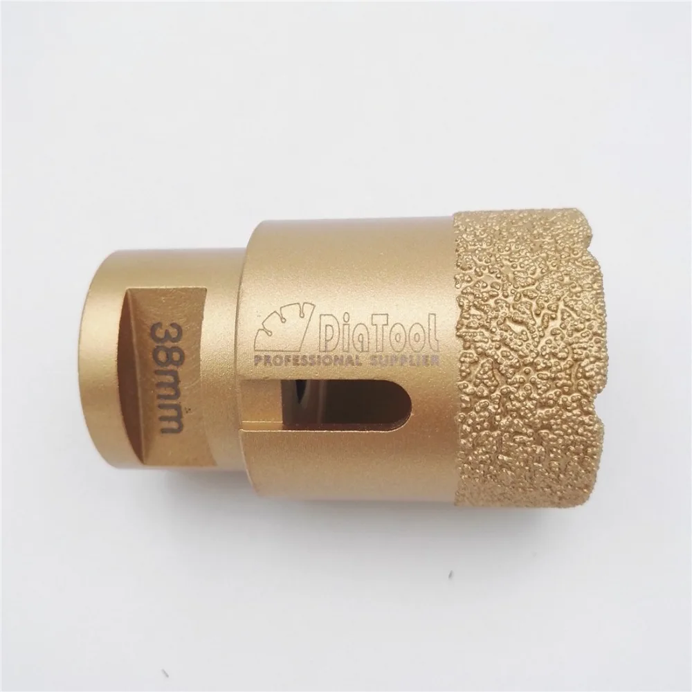 Diatool Dia38mm x 15 мм вакуумные паяные diamond буровых коронок, M14 нить камень сверла для Гранит Мрамор