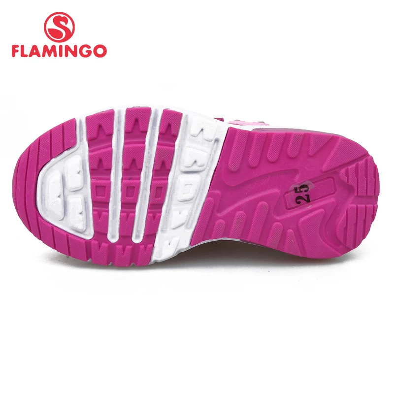 FLAMINGO LED Children Shoes Orthotic Leather Insoles Breathable Spring Kids Girl Sneaker Size 25-31 free shipping 91K-NQ-1260