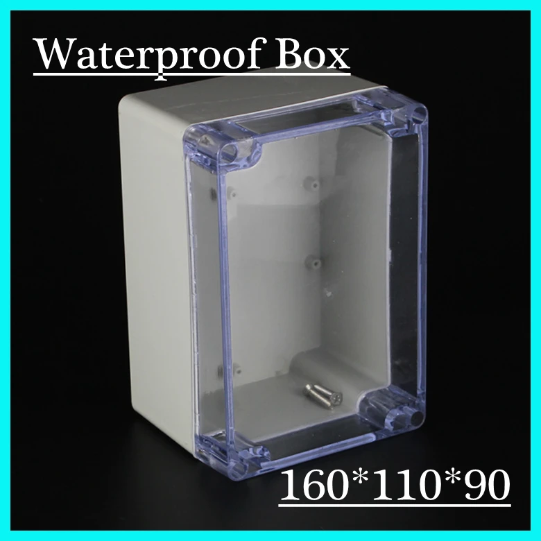 

160*110*90mm NEW Plastic PC Transparent Cover Outdoor Waterproof Electronic Instrument Junction Case Enclosure Box