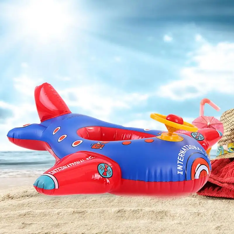 Дети Плавательный круг для детей мультфильм самолет-образный поплавок круг игрушки для купания
