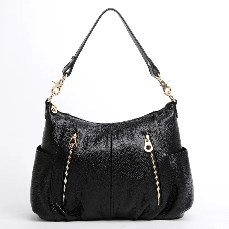 

New Genuine Leather Women Messenger Bags Crossbody Bags High Quality 6 Colors Fashion Female Shoulder Bags Zipper Handbags HB07