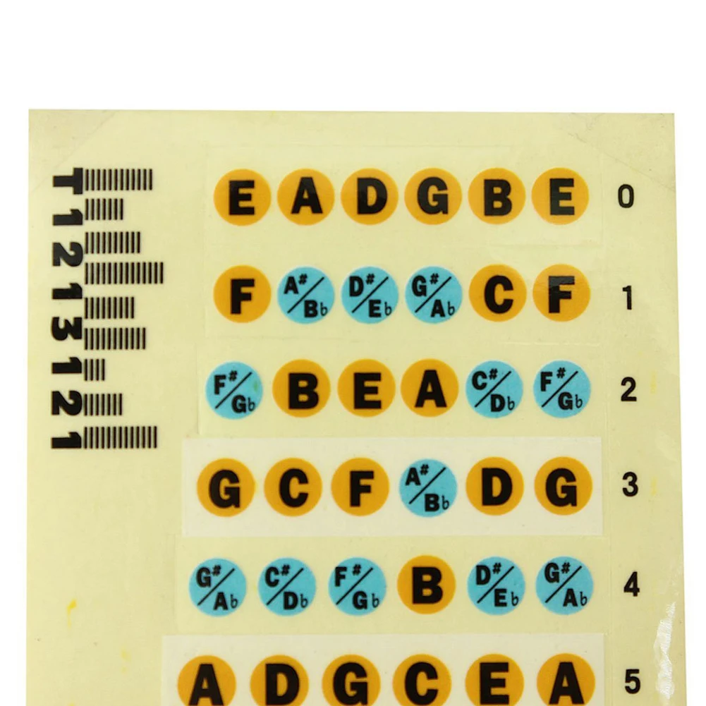 2 шт. гитарные наклейки на гриф 6 строк нот этикетки гитары Лада весы наклейки для бас аксессуары для электрогитары