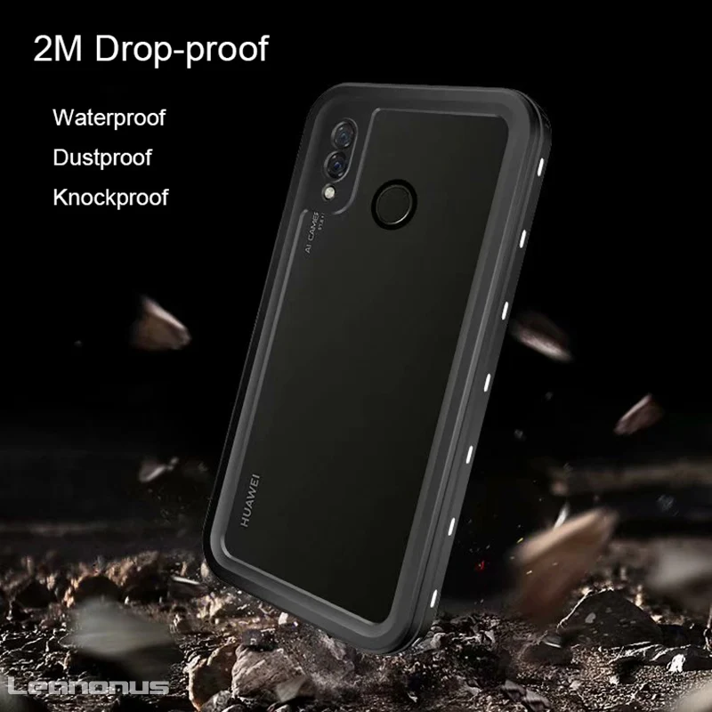 كامل المغطاة للماء قذيفة لهواوي P20 لايت التزلج حالة IP68 للماء حافظة لهاتف huawei P20 لايت نوفا 3e السباحة واقية فوندا