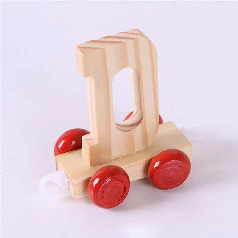 28 шт. дети Алфавит поезд обучения дошкольного образования английские буквы Wooeden чипы игрушка конструктор для детей ясельного возраста