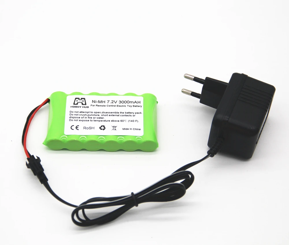 Hobby hub 7,2 v AA 3000mah 2800mah аккумуляторная батарея для дистанционного управления электрическая игрушечная лодка 7,2 v 2400 mah aa nimh батарея