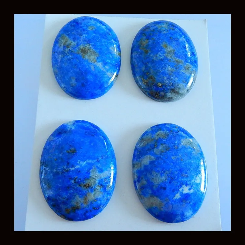 Birthday gift 4PCS Natural stone Lapis Lazuli large pendant Cabochon Jewelry accessories 40x30x7mm 60g | Украшения и аксессуары