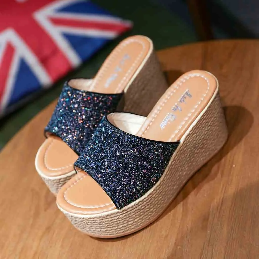 Женские летние шлепанцы SAGACE сандалии на танкетке повседневные платформе мягкие