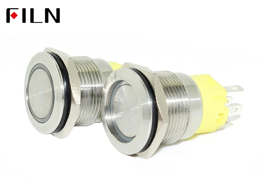 16mm ring led metal push button switch