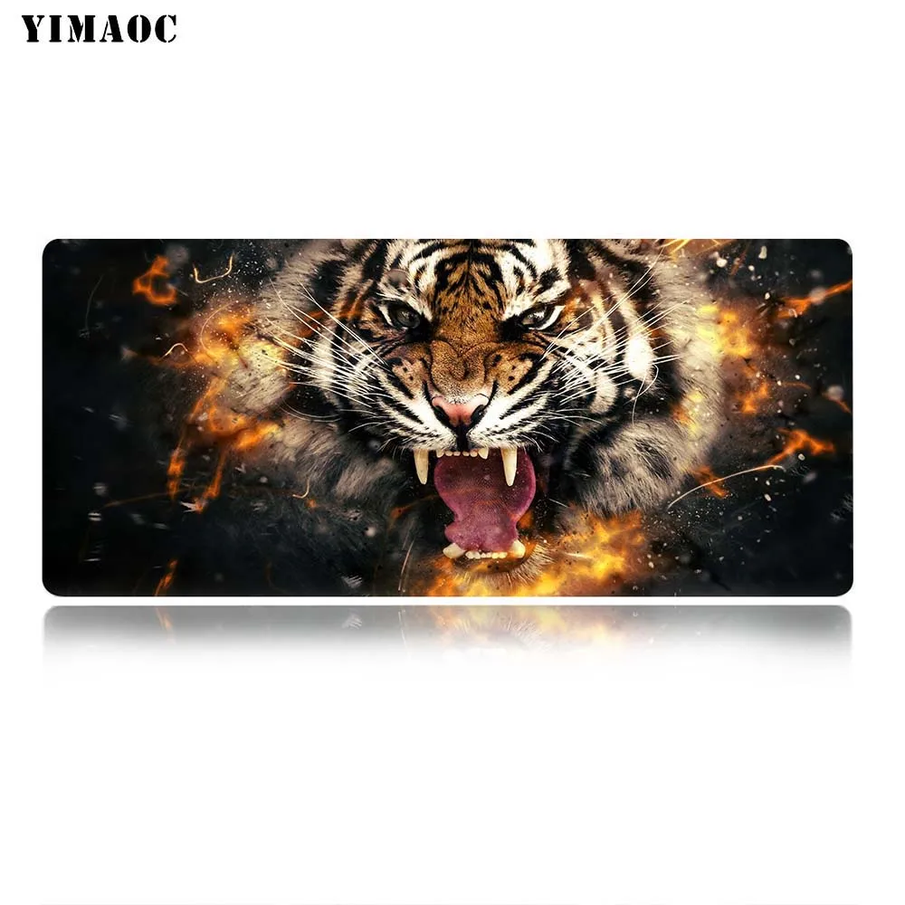 YIMAOC фантастический коврик для мыши с тигром 40x90 см Коврик компьютерной