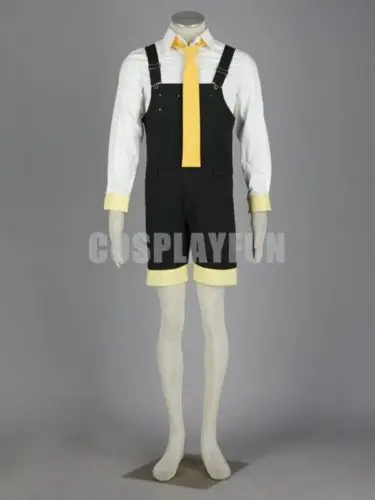 Vocaloid Kagamine Len suspneder брюки косплей полный комплект ну вечеринку костюм|costume gold|costume