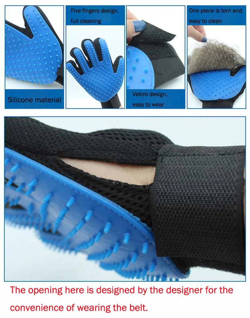 Pet чистящие перчатки грива силикагель безопасность порезостойкие перчатки износостойкая собака Ванна Массаж перчатки для причесывания