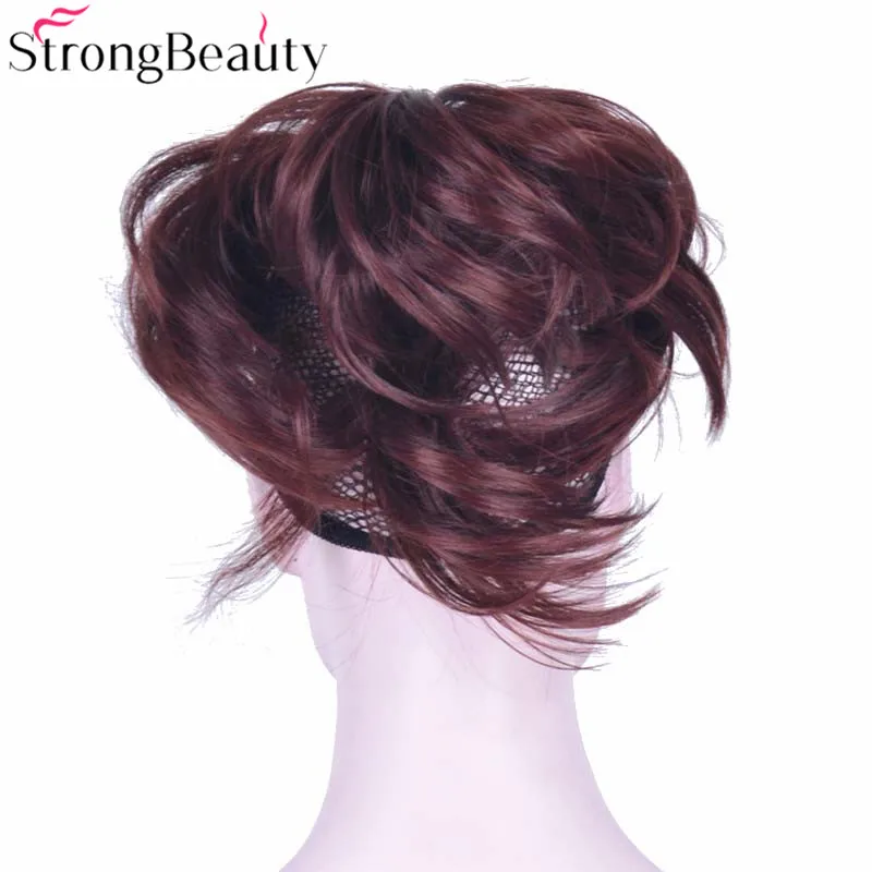 Synthetic Short Curly Blonde Burgundy Drawstring Ponytail Pony Tail Law Clip In Hairpieces Styles Hair Extensions 30 Colors
