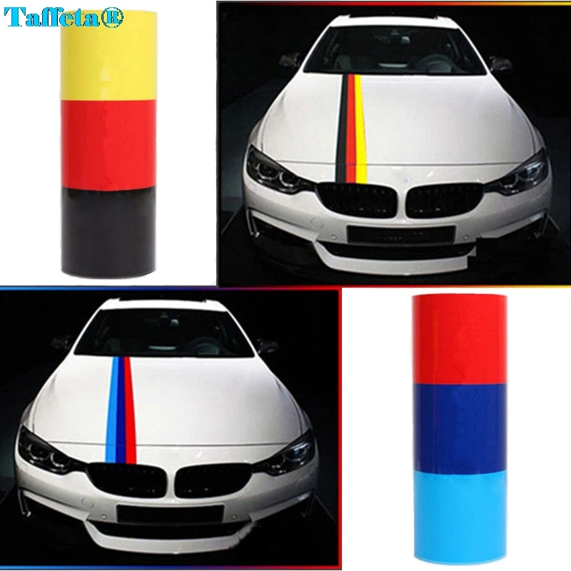 2meters Flag Stripe Car Hood Vinyl Sticker Decal Emblem Decoration Car