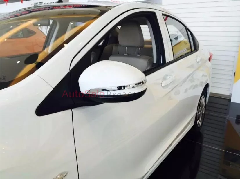 

For Honda City 2014 2015 2016 ABS Chrome plastic Rearview Side Door Mirror Cover Trim Stripe 2pcs