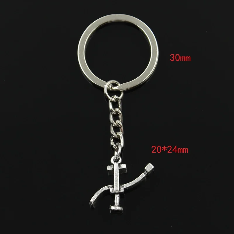 New Fashion Keychain 20*24mm dentists bed treatment center Pendants DIY Men Jewelry Car Key Chain Ring Holder Souvenir For Gift