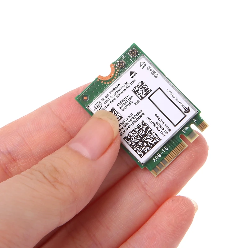 Intel Dual Band Bluetooth Wireless AC 3165 BT4.0 2 4G/5G 433M NGFF NGW сетевая карта|Сетевые карты| |