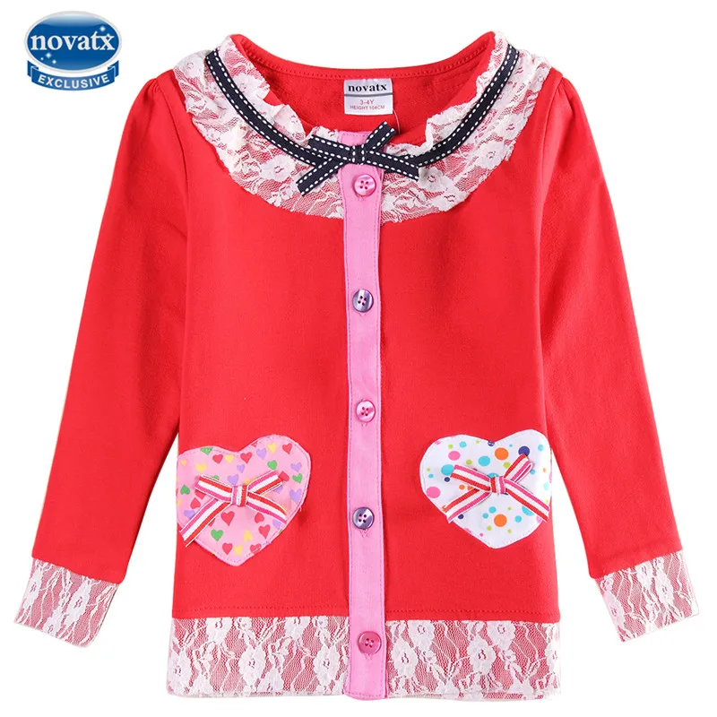 novatx F5691 children winter clothes girls jackets coats striped