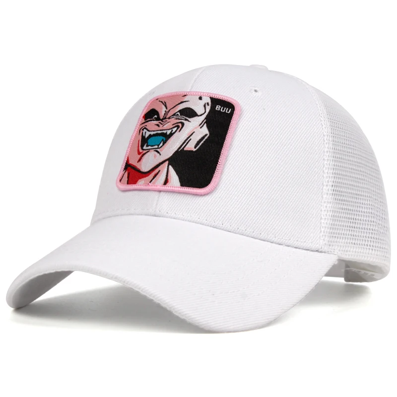 Majin Buu сетчатая Кепка Dragon Ball Snapback хлопковая бейсбольная кепка для мужчин и женщин хип-хоп кепка для дальнобойщика, летняя кепка, Прямая поставка