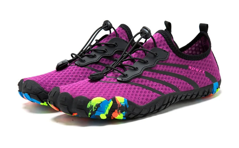 Verão dos Homens Sapatos de Água para Mulheres Sapatos de Praia Natação do Aqua Sapatos de Mergulho Sandálias de Pesca Novo Respirável Upstream Tênis Descalços 29 High Quality Esporte e Lazer
