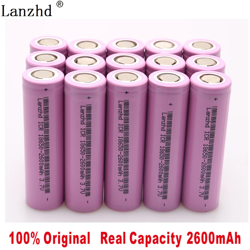 Preise 100% original 18650 3,7 V 2600MAH Li ionen wiederaufladbare 18650 batterie für samsung batterien Für spielzeug werkzeuge taschenlampe (10 40 stücke)