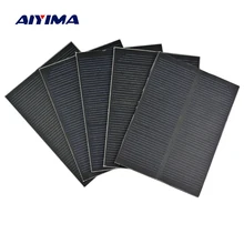 AIYIMA 5Pcs 5.5V Monocrystalline Solar Panels Sun Power Regulator Charging Solar DIY Rechargeable Battery Solar System 61x84mm