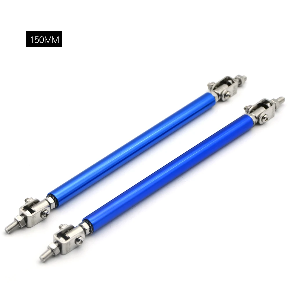 Universal ajustable 75mm/100mm/150mm/200mm carrera parachoques delantero barra divisora de labios kit de soporte para Barra de corbata