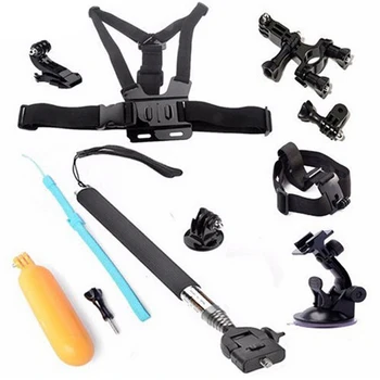 

Free Shipping!!Accessories Set 12 in 1 Tripod / Chest Strap/ Monopod for Gopro Hero 3 3+ 4/SJ4000 SJ5000/XiaoMi Yi Sport camera