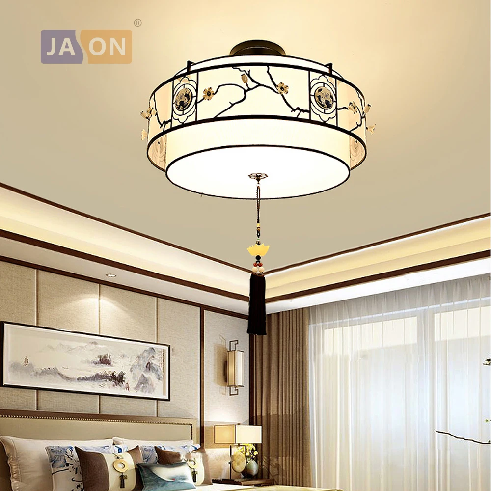 

led e27 Chinese Iron Fabric Ceramic LED Lamp.LED Light.Ceiling Lights.LED Ceiling Light. Ceiling Lamp For Bedroom