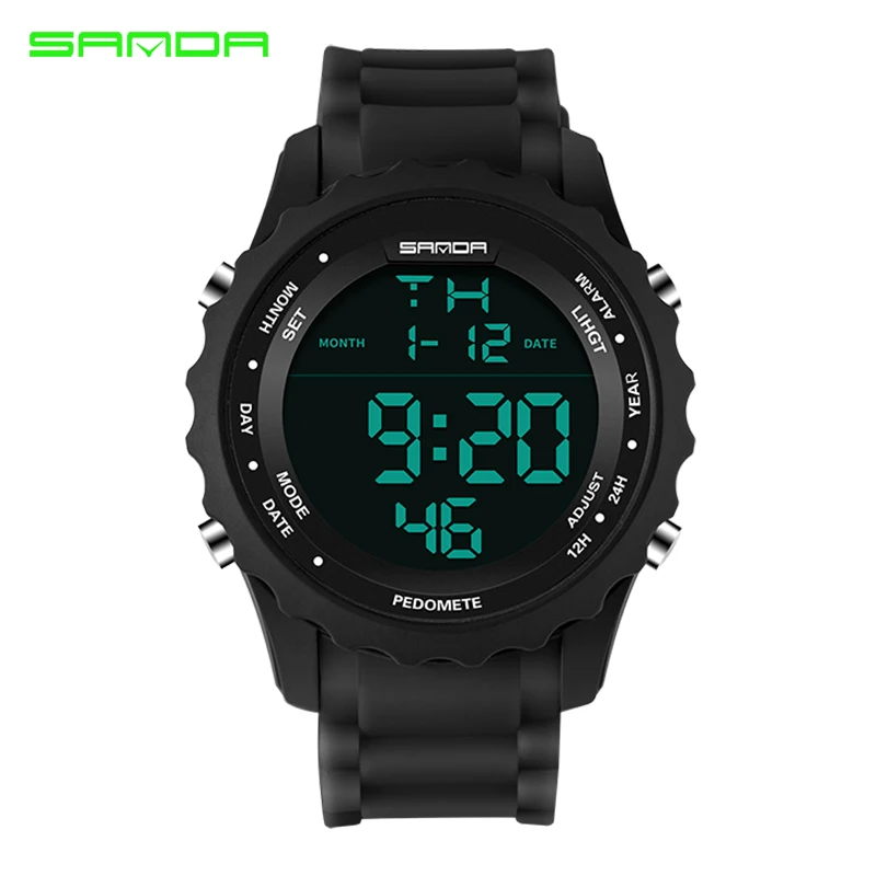 

SANDA Digital LED Outdoor Sports Watches Hiking Men Watch Electronic Watch Man Sports Watches Chronograph Men Clock